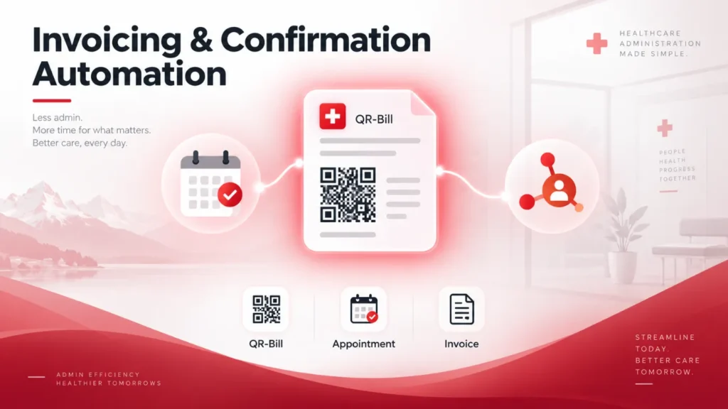 Healthcare invoicing, QR-bill and appointment confirmation automation