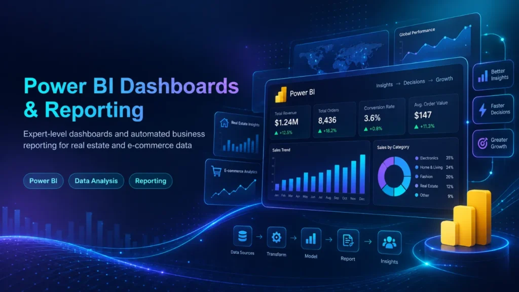 Power BI dashboards and automated business reporting